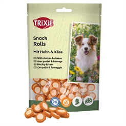 Trixie Chicken Cheese Rolls Godbidder Til Hunden 100g